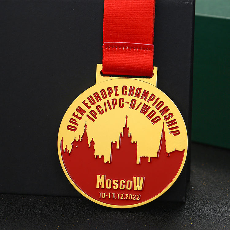 Europe Championship International Custom Metal Gold 3d Design Powerlifting Weightlifting Medals