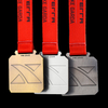 Custom Metal square Shape Embossed Design Lake Italy Medals