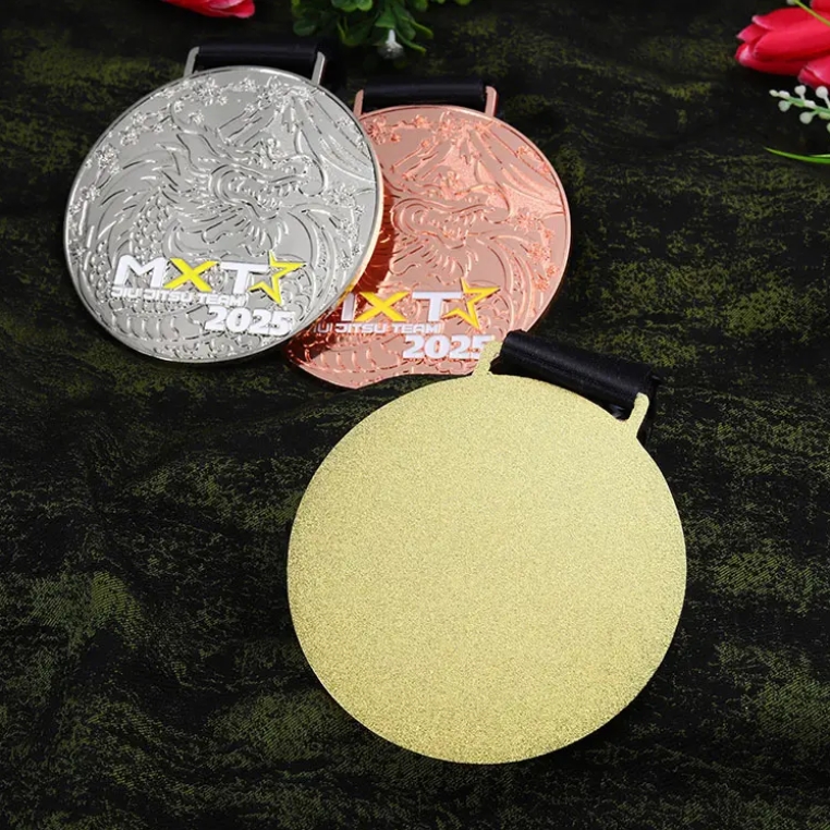 Custom Metal Jiu Jitsu Team Engraved Dragon Karate Medal