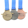 Custom Soft Enamel Gold Silver Copper Medal With Ribbon Swimming