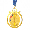 Custom Metal Shiny Gold Exquisite Rotating Sports Marathon Running Spinning Medal