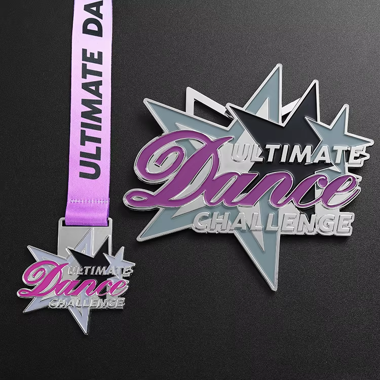 New Arrival Medal Award Customization Design Metal Zinc Alloy Medals And Trophies Star Winner Dance Competition Medals