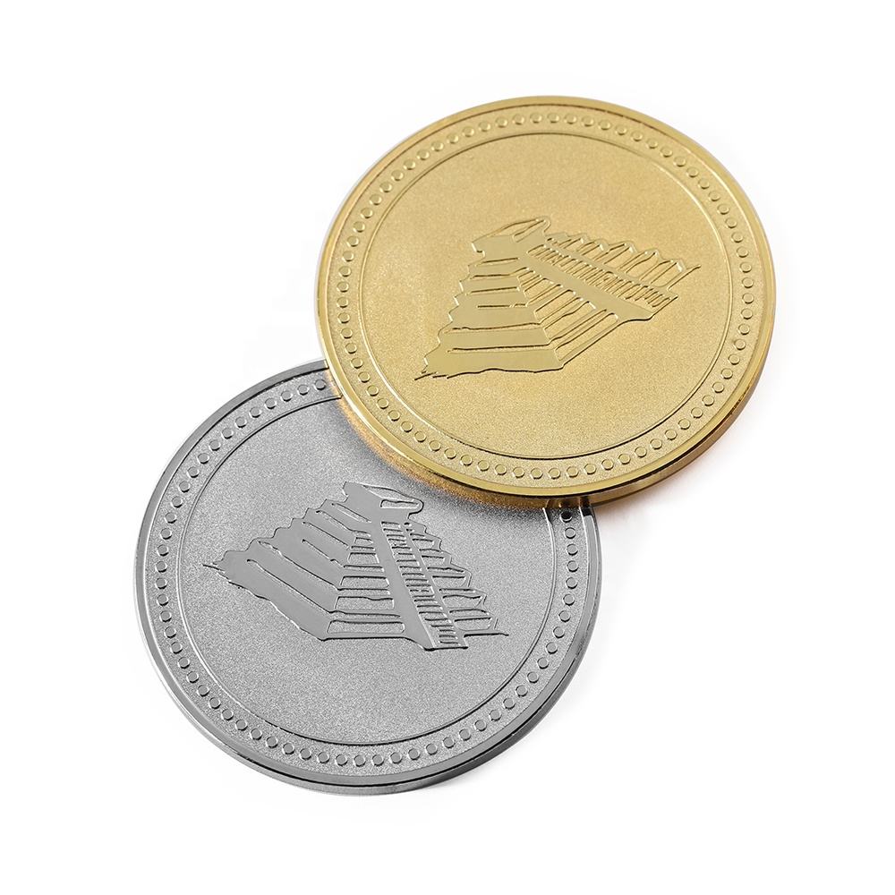 Factory Cheap Custom Silver Gold logo Sale Coins
