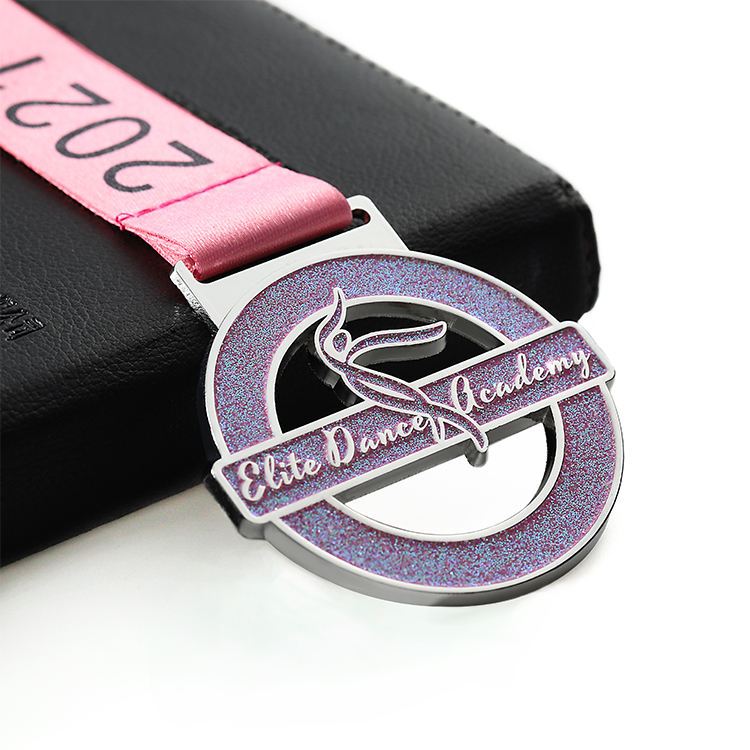 Custom Soft Enamel Bling Bling Glitter Dance Award Russian Gift Medals Custom