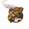 Custom logo Antique Gold 3d wings Metal Eagle Medal