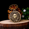 Gold 3d Animal Carving Metal lion Keychain/lion Key Chain