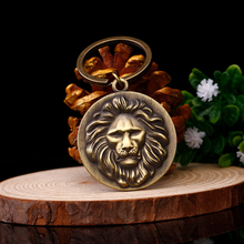 Gold 3d Animal Carving Metal lion Keychain/lion Key Chain