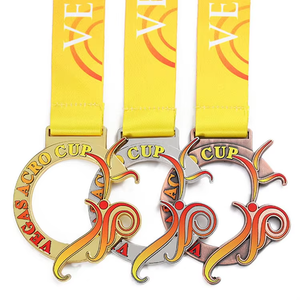 OEM Zinc Alloy Metal Sports Medals Custom Hollow 3d Uv Print Custom Gold Silver Bronze Award Softball Dance Medal with Ribbon