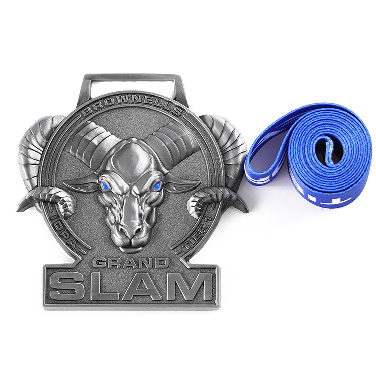 Custom 3D Effect Special Shape Blue Eyes Sheep Logo Medals
