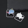 Stainless Steel Custom Color Spray Funny Cute Animal Small Dolphin Bookmark