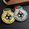 Metal Sports Body Around Silver Gold Enamel Football Medal Medals