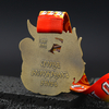 Custom Metal Fire Bronze 3d Powerlifting Medals With Lanyard
