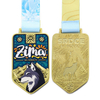 Custom Enamel Metal Wolf Multi Color Printing Medal