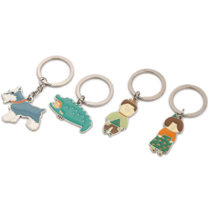 Feature Customize OEM High Qualitytoon Metal High Quality logo Keychain Keyring Blanks