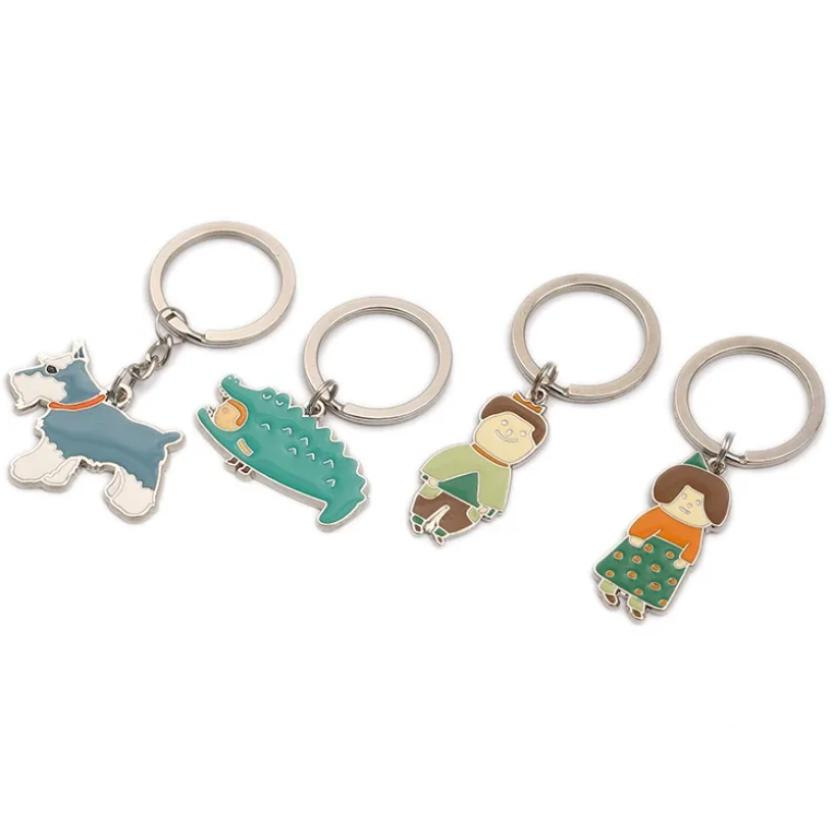 Feature Customize OEM High Qualitytoon Metal High Quality logo Keychain Keyring Blanks