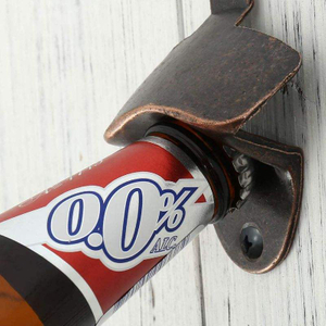 Custom Metal Antique Wall Beer Bottle Opener Mount