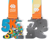 Hollow Design High Quality Custom Metal First Place Marathon Ribbon 5k 10k Running Athletics Medals