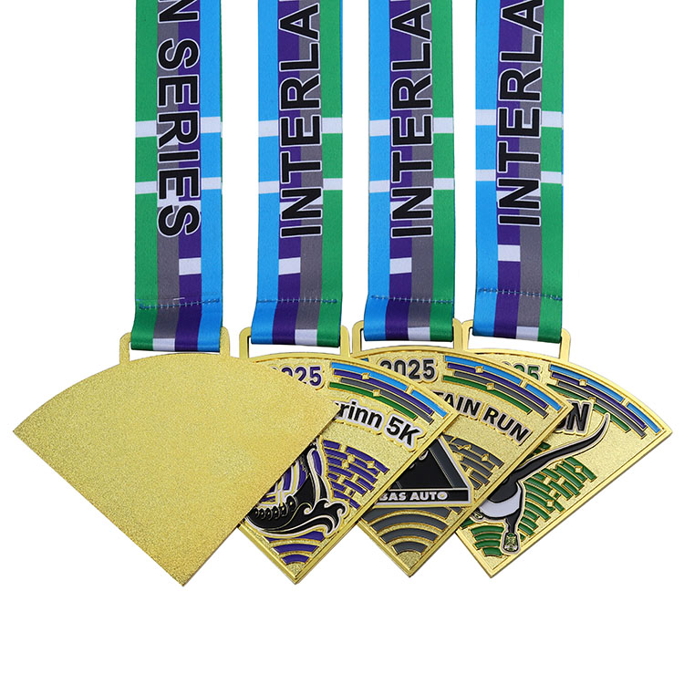 Personalized Medalla Metal Custom Medals Puzzle Triathlon Running Swimming Cycling Sports Award 4pieces Combination Medal