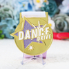 Design Your Own Sports Award Glitter Star Competition 2025 Dance Rhythmic Artistic Gymnastics Medals Race Medal with Neck Ribbon