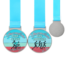 Custom Sports Logo Theme Metal Casted Run Bicycle Bike Medal for Sports