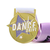 Custom Metal Glitter 3inch Wholesale 2025 Dance Award Medals for Dance