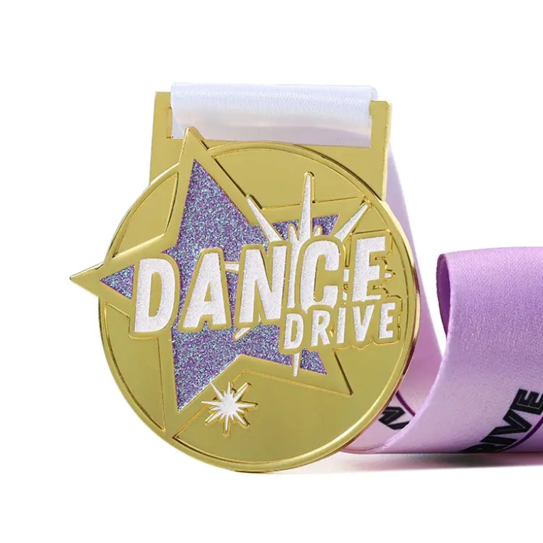 Custom Metal Glitter 3inch Wholesale 2025 Dance Award Medals for Dance