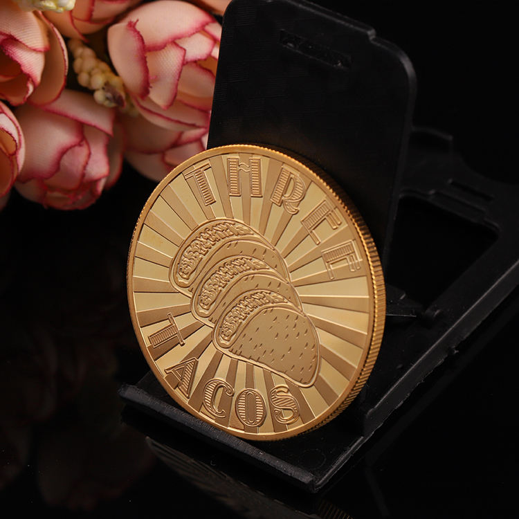 Custom Metal Mirror Effect Gold Coins