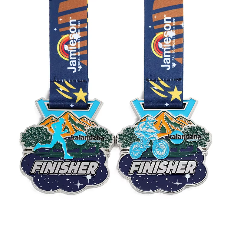 Custom Logo Personalised Cycle Mountain Customized Bike Race Medal