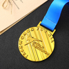 Custom Metal 3d Gold Plated Taekwondo Medals With Ribbon