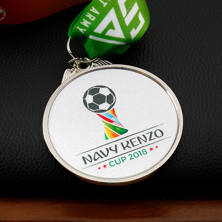 Custom Metal 3d Design Silver Football Medals and Trophies