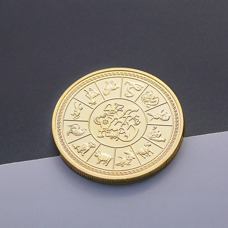 Custom Old Metal Ancient Thailand Dragon Gold Coins
