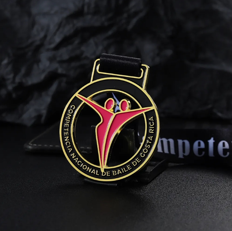 2025 Cut Out Gold Design Full Colour Custom Metal Dance Medals