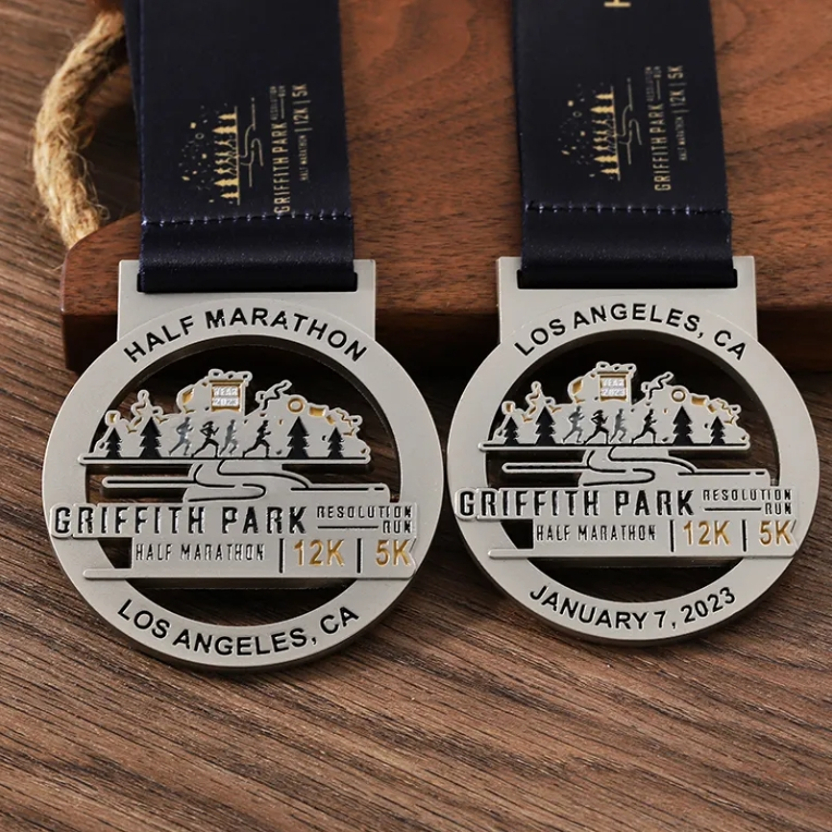2025 Running Race Los Angeles Park 5k 12k Half Marathon Medal