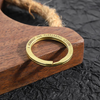 25mm 30mm Round DIY Flat Custom logo Metal Engraved Laser Stainless Steel Gold Plated Brass Split Key Ring
