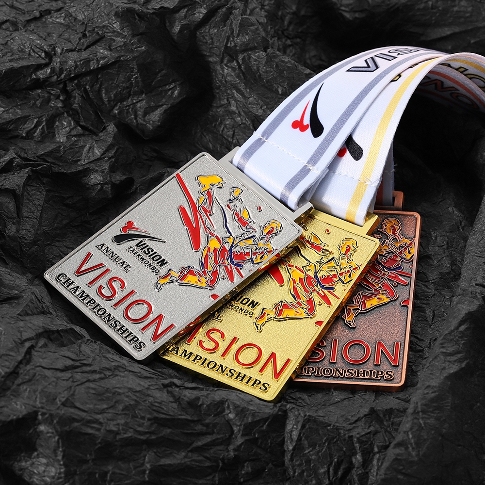 Annual Championship Custom Metal Personalised Itf Taekwondo Medals Sales
