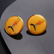 Promotion Custom Orange Epoxy Dome Coated Lapel Pin
