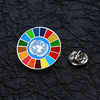 Wholesale Custom Made logo rainbow Lapel Pin Round Shape rainbow Metal Enamel Pin