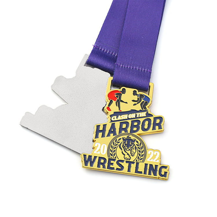 Metal Gold Silver Custom Struggle Fight Wrestling Medals