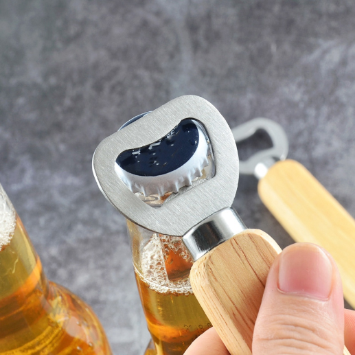Factory Cheap Price Eco Friendly Custom Blank Beer Wooden Handle Bottle Opener