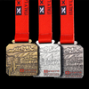 Custom Metal square Shape Embossed Design Lake Italy Medals