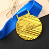Custom Metal 3d Gold Plated Taekwondo Medals With Ribbon