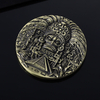 Antique Gold Zinc Alloy Big Coin Masonic Stamping Metal Coin