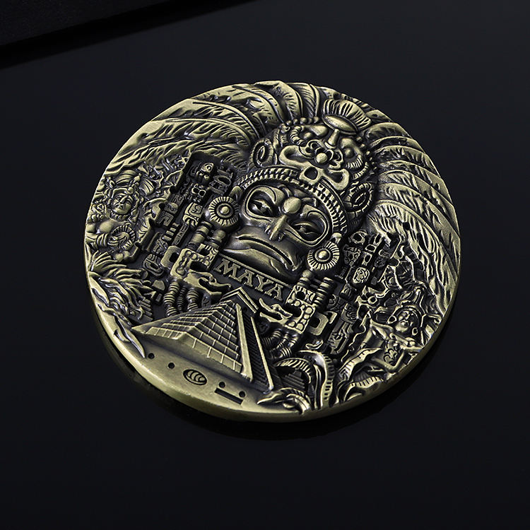 Antique Gold Zinc Alloy Big Coin Masonic Stamping Metal Coin