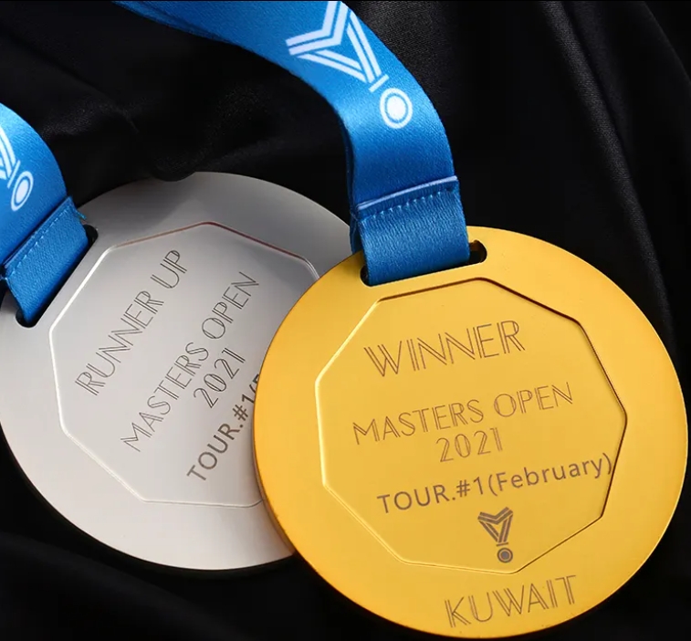 Soccer Award Custom Metal Zinc Alloy 3D Gold Sliver Brass Sports Football Basketball Marathon Running Medal With Ribbon