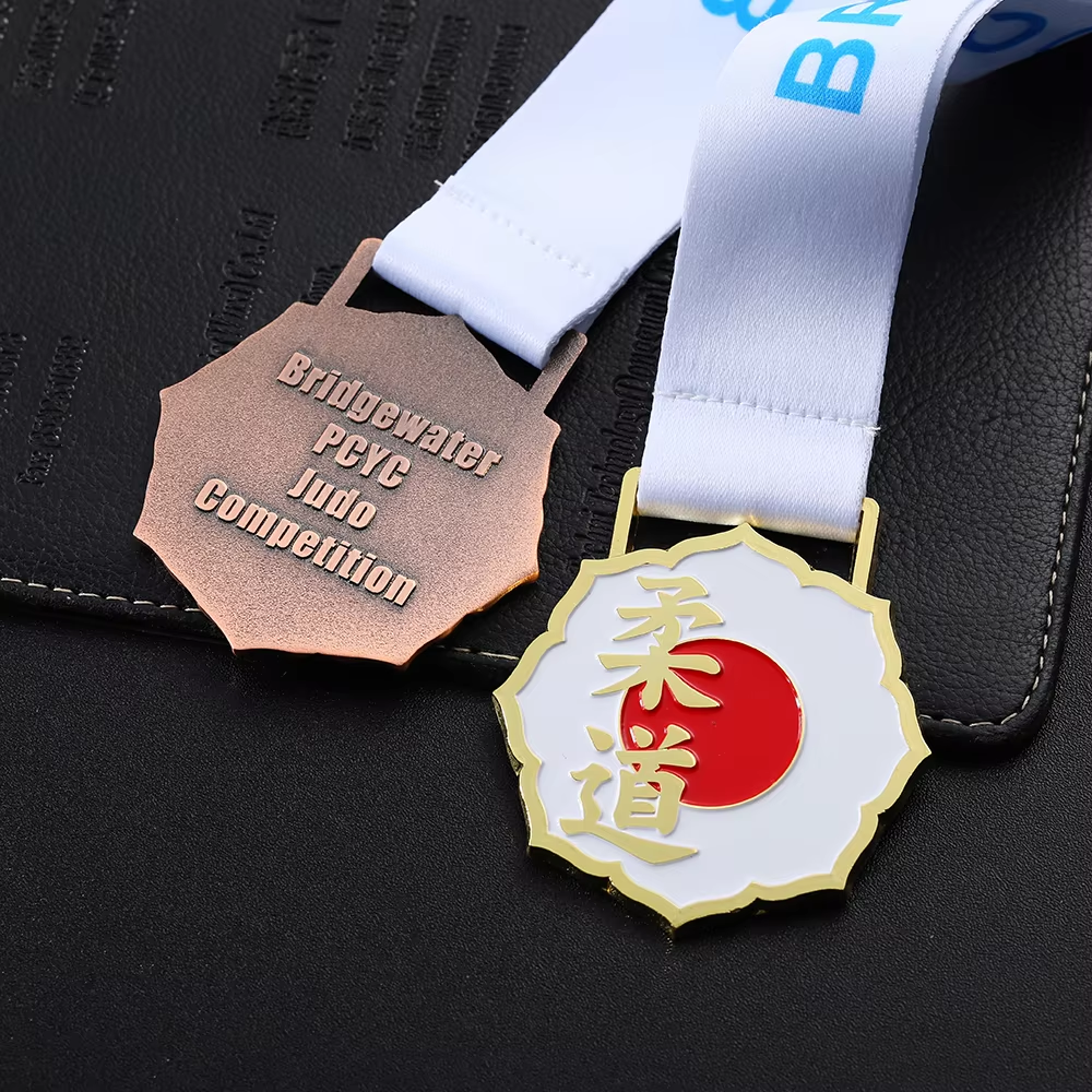China Manufacture of Bjj Kung Fu Medals Medal Judo Taekwondo Enamel Zinc Alloy 3D Antique Bronze Medal With Sports Logo