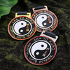 Gold Silver Bronze Award Medals Custom 3D Bagua Design Kids Medals Sports Judo Karate Taekwondo Martial Art Medals for School