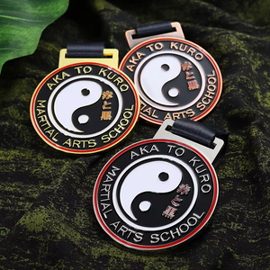 Gold Silver Bronze Award Medals Custom 3D Bagua Design Kids Medals Sports Judo Karate Taekwondo Martial Art Medals for School