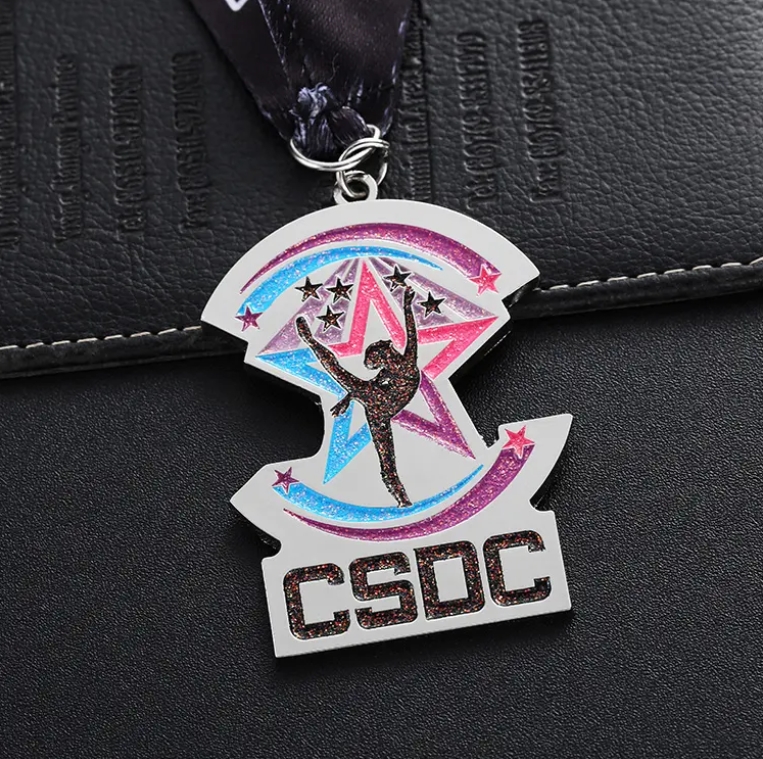Oem Marathon 3d Cycling Gymnastics Glitter Dance Woman Sport Race Finisher Medals Custom