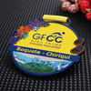 Metal Blue Color Flower Custom Cycling Challenge Medals