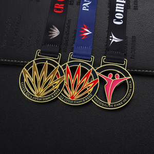 2025 Cut Out Gold Design Full Colour Custom Metal Dance Medals